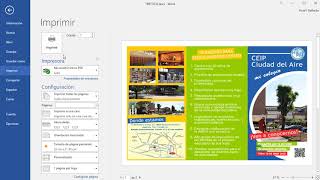 CÓMO IMPRIMIR UN TRÍPTICO EN WORD [upl. by Noemis844]