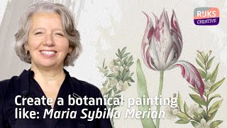 Watercolor Tutorial  How to create a botanical painting  Rijksmuseum [upl. by Odlanor]