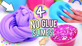 4 Easy DIY Slimes WITHOUT GLUE How To Make The BEST SLIME WITH NO GLUE [upl. by Coppins]