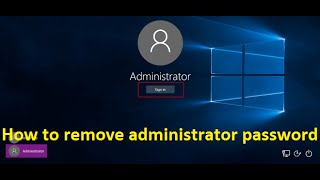 how to remove administrator password in windows 10  Howtosolveit [upl. by Ro666]