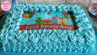 BOLO DE ANIVERSÃRIO SIMPLES PARA INICIANTES 38Kg PARTE 2  CONFEITANDO E FINALIZANDO [upl. by Ikik]