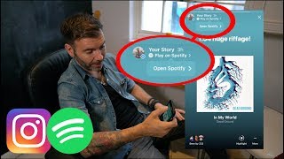 HOW TO ADD A SPOTIFY PLAY BUTTON TO AN INSTAGRAM STORY  TUTORIAL [upl. by Lamraj]