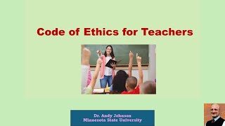 CODE OF ETHICS FOR TEACHERS [upl. by Assanav406]