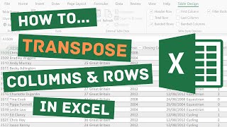 How to Transpose Data in Excel [upl. by Jenette]