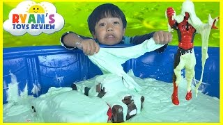 HOW TO MAKE GIANT SLIME GOO Easy Science Experiment for kids [upl. by Ibib799]