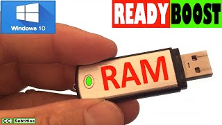 How to use USB Flash Drive as RAM Windows 10 [upl. by Jacobo]