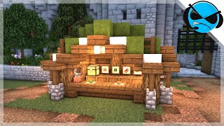 Minecraft How to Build a Medieval Market Stall Minecraft Build [upl. by Nahtaneoj]