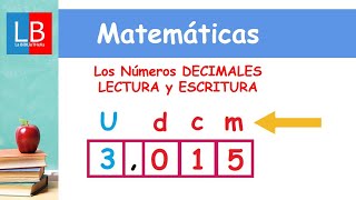 Los Números DECIMALES LECTURA y ESCRITURA ✔👩‍🏫 PRIMARIA [upl. by Peirce]