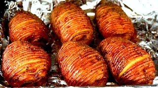 How to make HASSELBACK POTATOES recipe Baked Potato [upl. by Mcdade810]