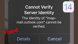 How to Fix Cannot Verify Server Identity Popup on iPhone and iPad in iOS 14 [upl. by Cahilly]