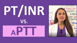 PTINR vs aPTT PTT Nursing Explained NCLEX Lab Values [upl. by Hannala767]