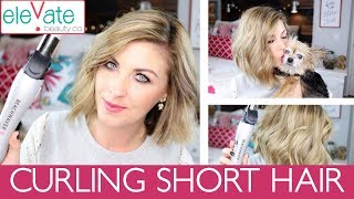 BEACHWAVER S1 REVIEW ✨ Curling Short Hair How to demo Rotating Curling Iron [upl. by Kcirderf790]