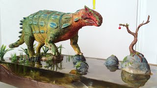 Ankylosaurus Diorama with Resin Water effect [upl. by Danit]