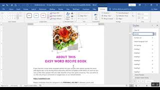 Easy Word template for recipe book [upl. by Nitsreik]