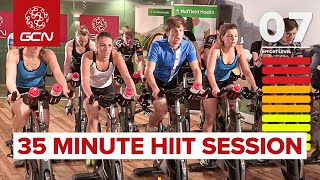 HIIT  35 Minute Cycle Training Workout  Hill Training [upl. by Engapmahc]