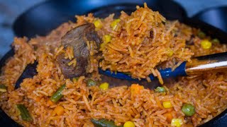 How to prepare the perfect beef and vegetables jollof rice [upl. by Ajit]