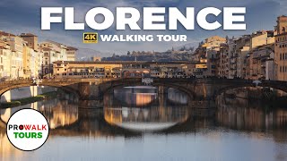 Florence Italy Walking Tour  4K60fps  with Captions [upl. by Ehlke]