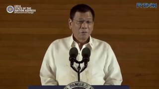 FULL VIDEO President Rodrigo Dutertes Sona 2016 [upl. by Einapets66]