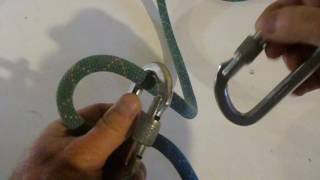 CROSSED CARABINER RAPPEL SET UP [upl. by Tessi]