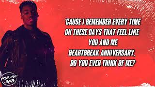 Giveon  Heartbreak Anniversary Lyrics [upl. by Karie911]