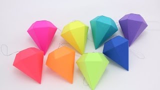 How To Make A Origami Paper Diamond EasyDIY Simple Origami Diamond Tutorial [upl. by Rehsu]