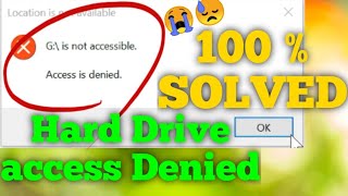 Hard drive Access denied 100 Fix Hard disk is not accessible [upl. by Torr]