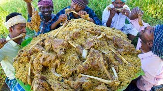 BIRYANI  MUTTON LEG BIRYANI  Mutton Chops Mutton Leg Piece Biryani Recipe Cooking in Village [upl. by Vins50]