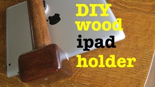 How to ● Diy Wooden ipad Holder ● With a Tripod Mount [upl. by Niklaus170]