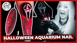 Halloween Scream Press On Aquarium Nail [upl. by Nicolina]