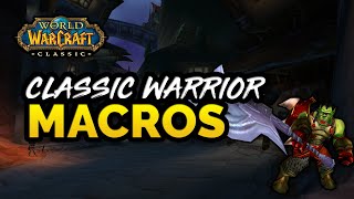 Classic Warrior Macros  A Complete Guide to Warrior Macros in Classic WoW [upl. by Laurent532]