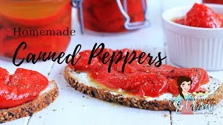 Canned Roasted Red Peppers  Preserving for Winter [upl. by Brnaby87]