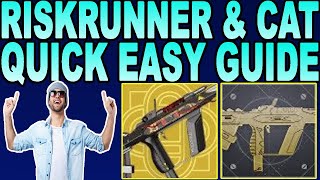 HOW TO GET Riskrunner amp Riskrunner Catalyst In Destiny 2 Season Of The Chosen [upl. by Ahsienal]