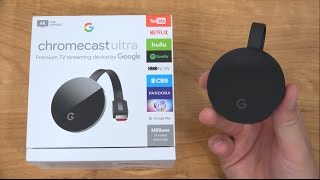 Chromecast Ultra Unboxing and Setup 4K Streaming [upl. by Ardnayek]