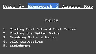 Unit 5 Homework 3 Answer Key [upl. by Nyrmac]