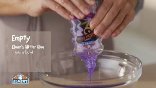 Elmer’s Glue DIY KIDFRIENDLY Purple Glitter Slime [upl. by Radke398]