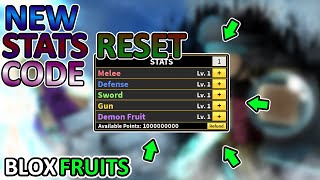 BLOX FRUITS NEW STATS RESET CODE [upl. by Aicatan672]