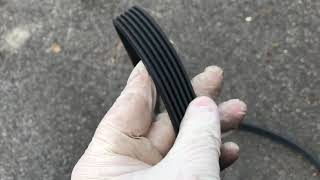 Auxiliary drive belt fan belt replacement on Freelander 2LR2 [upl. by Edyaw]