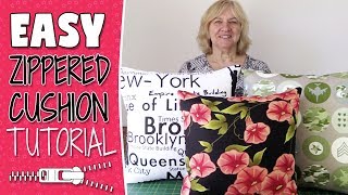 EASY Zippered Cushion Cover Tutorial [upl. by Felt]