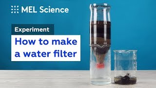 How to make a water filter with sand and charcoal DIY experiment [upl. by Uhej]