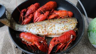 Catch n Cook SPICY Crawfish and WILD Trout [upl. by Ellahcim]