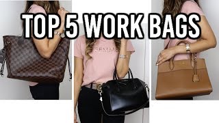 TOP 5 DESIGNER WORK BAGS  Louis Vuitton Neverfull Givenchy Antigona and more  Isabelle Ahn [upl. by Aihsak449]