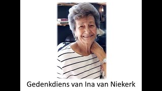 NG Kerk Vredendal  Gedenkdiens van Ina van Niekerk [upl. by Brendin]