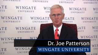 Wingate University  Dr Joe Patterson Announcement [upl. by Farris]