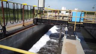 Grit removal at wastewater treatment plant [upl. by Grunenwald]