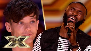 JSOL brings tears to Louis Tomlinson’s eyes with emotional song  The X Factor UK [upl. by Enelie]