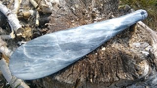 Making a Serpentine Patu  Carving a Maori Style Warrior Club  Greenstone Mere [upl. by Nivets]