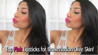 Top 11 Pink Lipsticks for IndianBrownOlive Skin [upl. by Ferri]