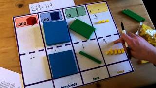 KS2  how to subtract using Dienes cubes [upl. by Hairakcaz869]