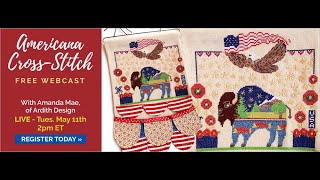 Americana Cross Stitch Webcast with Sulky amp Ardith Design [upl. by Dong]