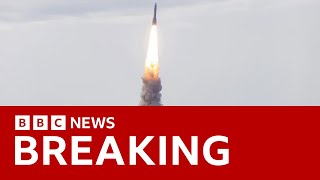 Europes Ariane6 rocket launches  BBC News [upl. by Kcired931]